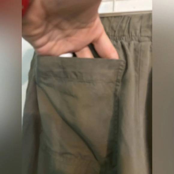 Japna Womens Army Green Multi pocket Drawstring Elastic Waist Joggers Sz Medium - Picture 13 of 13